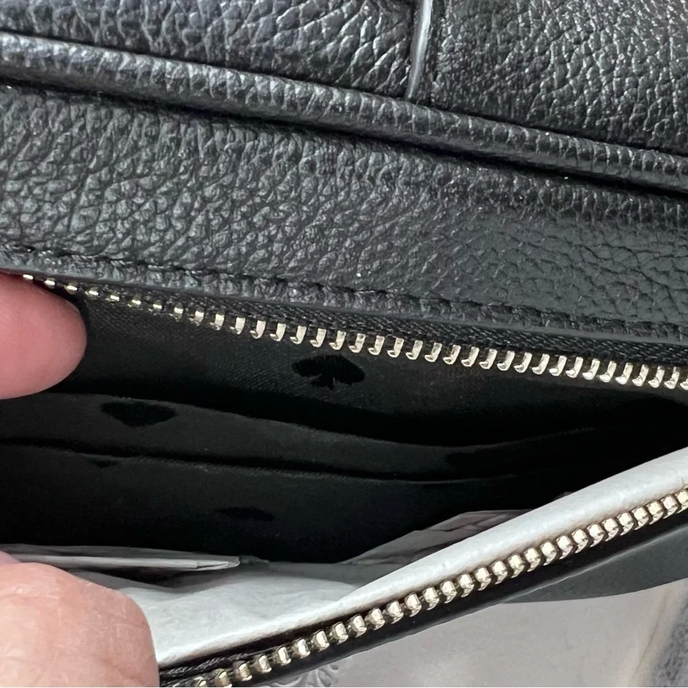 NWT Kate Spade Rosie North South Crossbody in Black Pebbled Leather - Picture 8 of 11